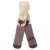 2 Baby Frottee-Strumpfhosen mit Fuchs-Muster 