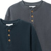 2 Baby Langarmshirts aus Waffel-Piqué
