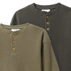 2 Baby Langarmshirts aus Waffel-Piqué