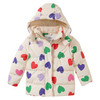 Mädchen Pufferjacke mit Herzen cremeweiss