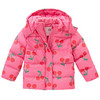 Mädchen Pufferjacke mit Kirschen pink