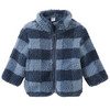 Baby-Teddyjas met ruitjespatroon donkerblauw / blauw