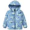 Jungen Pufferjacke mit Dino-Allover blau