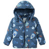 Jungen Pufferjacke mit Weltraum-Allover dunkelblau
