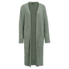 Damen Strickjacke im Long-Style graugrün