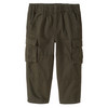 Jungen Cargohose mit Elastikbund dunkelgrün
