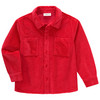 Overshirt voor kinderen van corduroy rood