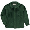 Overshirt voor kinderen van corduroy donkergroen