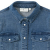 Jeansblouse voor meisjes met drukknopen
