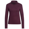 Dames-shirt met lange mouwen en col wijnrood