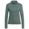 Dames-shirt met lange mouwen en col donkergroen