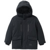 Jungen Parka mit Kapuze schwarz