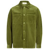 Herencordshirt in effen kleur groen