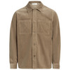 Herencordshirt in effen kleur lichtbruin