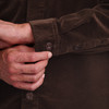 Heren corduroy overhemd in effen kleur