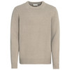 Effen gebreide herentrui beige
