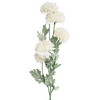 Mini chrysant kunstbloem wit