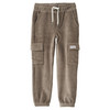 Jungen Jogginghose in Ripp-Optik dunkelbraun