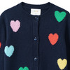 Mädchen Strickjacke mit Herz-Allover