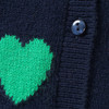 Mädchen Strickjacke mit Herz-Allover