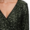Damen Paillettenkleid  in Wickel-Optik