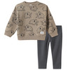 Kledingsets bruin / donkergrijs