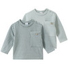 2 Newborn Fleeceshirts mit Brusttasche
