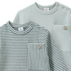 2 Newborn Fleeceshirts mit Brusttasche