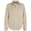 Damesblouse met satijnlook champagne