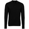 Herren Strick-Poloshirt mit Viskose schwarz
