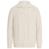 Herren Strickpullover mit Zopf-Muster  beige