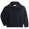 Jungen Strickpullover mit Zopf-Muster 
