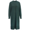 Damen Woll-Strickkleid mit langen Ärmeln dunkelgrün
