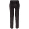 Damen Samthose mit Slim-Fit dunkelbraun