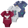3 Harry Potter Bodys im Set dunkelrot / grau / blau