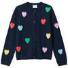 Mädchen Strickjacke mit Herz-Allover