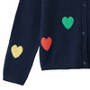 Mädchen Strickjacke mit Herz-Allover
