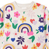 Mädchen Sweatkleid mit Allover-Print