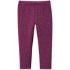Mädchen Thermo-Leggings mit Glitzer dunkelrot