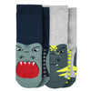 2 Jungen Stoppersocken mit Dino-Motiven
