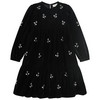 Mädchen Samtkleid mit Glitzersteinchen
