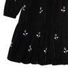 Mädchen Samtkleid mit Glitzersteinchen