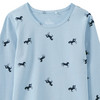 Mädchen Langarmshirt mit Pferde-Prints