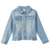 Mädchen Jeansjacke mit Rüschendetail