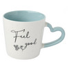 Tasse mit Herzhenkel und Schriftzug