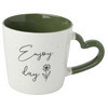 Tasse mit Herzhenkel und Schriftzug