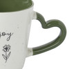 Tasse mit Herzhenkel und Schriftzug
