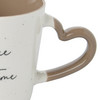 Tasse mit Herzhenkel und Schriftzug