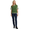 Dames gebreid vest met knoopsluiting