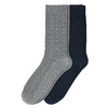 2 Paar Herren Socken mit Zopfmuster